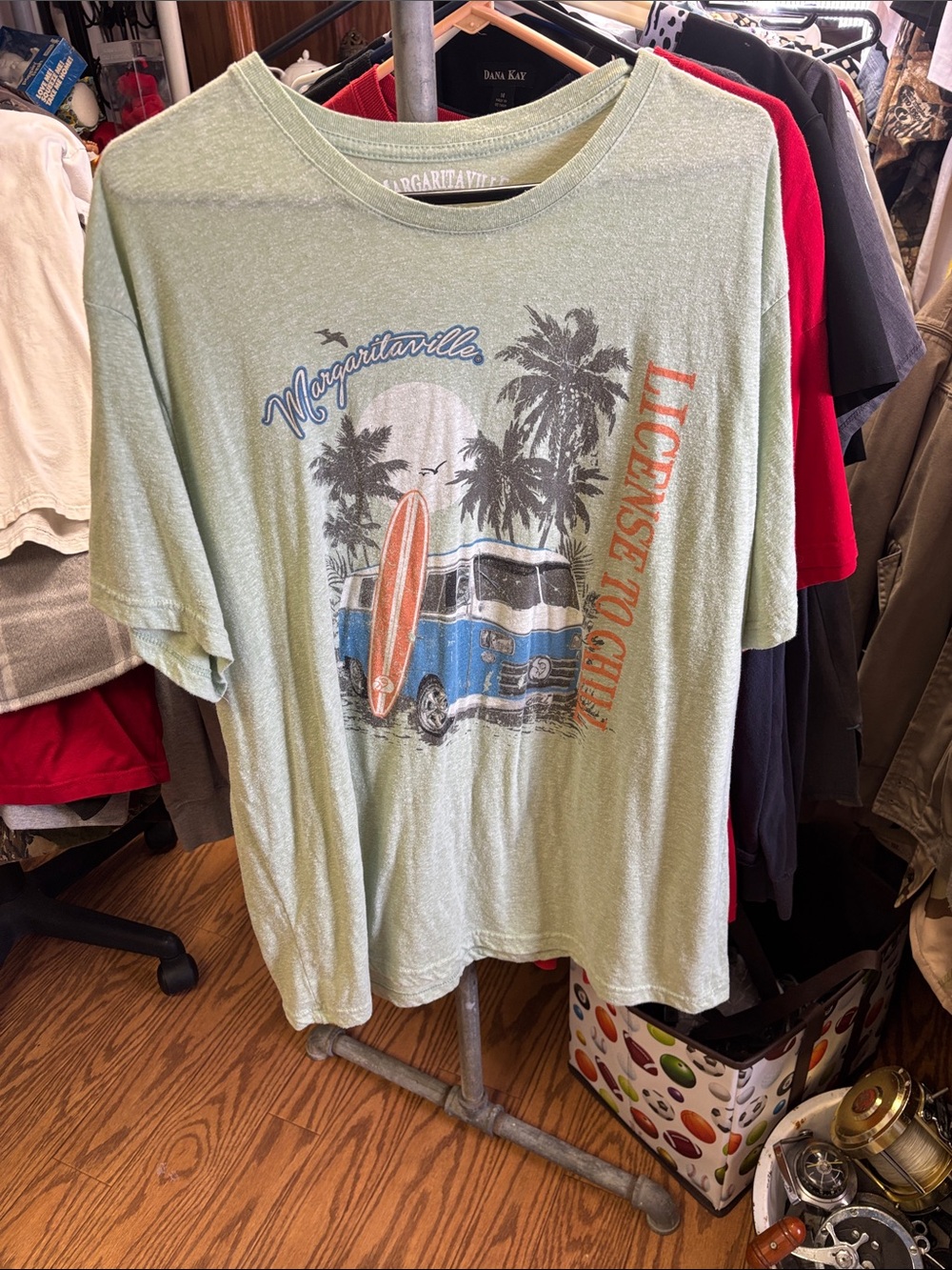 Margaritaville Men’s Green Graphic Tee - License to Chill